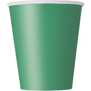 Emerald Green 9oz Paper Cups Pk 8