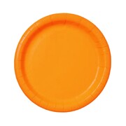 Pumpkin Orange Paper Lunch Plates 9in 22cm Pk 8 NPC