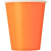 Pumpkin Orange Paper Party Cups 270ml Pk 8