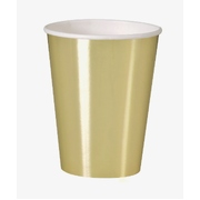 Metallic Gold Foil 12oz. Paper Cups Pk 8