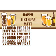 Cheers & Beers Customisable Giant Banner (50.8cm x 152cm) Pk 1