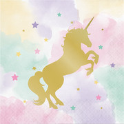 Unicorn Sparkle 3 Ply Lunch Napkins Pk 16