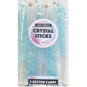 Baby Blue Cotton Candy Flavour Sugar Crystal Sticks 110g (5 Pieces)