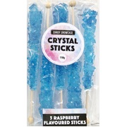 Royal Blue Raspberry Flavour Sugar Crystal Sticks 110g (5 Pieces)