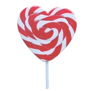 Red Swirl Mega Heart Pop Lollipop (85g) Pk 24
