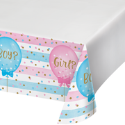 Gender Reveal Balloons Plastic Tablecover (137cm x 259cm) Pk 1