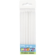 White Cake Candles (12cm) Pk 12 