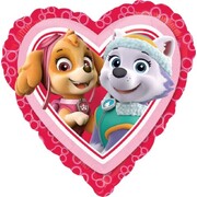 Paw Patrol Everest & Skye Heart Foil Balloon 43cm