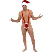 Christmas Santa Face Mankini Costume Pk 1