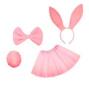 Child Pink Easter Bunny Costume Set with Tutu (One Size)