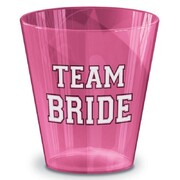 Hen's Night Team Bride Pink Plastic Shot Glasses (59ml) Pk 40