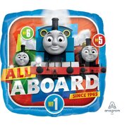 Thomas The Tank Engine All Aboard Square Foil Balloon (17in, 43cm)