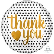 Thank You Modern Dots Foil Balloon (17in, 43cm)