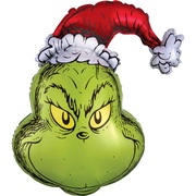 The Grinch Christmas Foil Supershape Balloon 66 x 73cm (Pk 1)