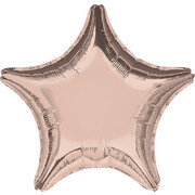 Metallic Rose Gold Star 19in. Standard Foil Balloon Pk 1