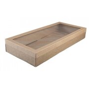 Kraft Brown Grazing Boxes with Lids Large 560x255x80mm (Pk 2)