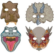 Jurassic World Dinosaur Paper Masks Pk 8