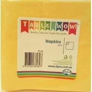 Yellow Party Napkins - Lunch 2 ply Pk100 