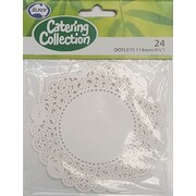 White Round Doilies 114mm Pk24 