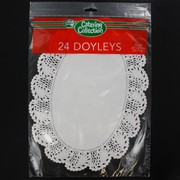 White Oval Doilies 260x355mm Pk24 