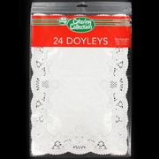 White Rectangle Doilies 258x372mm Pk24 