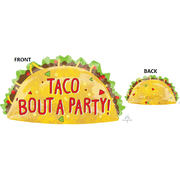 Mexican Taco Party Foil Supershape Balloon (83cm x 48cm) Pk 1