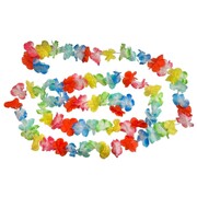 Fabric Flower Lei Hawaiian Tropical Garland 3m | Multicolour Tropical Party Decoration