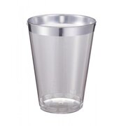 Clear Reusable Silver Rim Tumblers 200ml (Pk 96)
