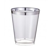 Disposable Shot Glasses with Silver Trim (Pk 400)