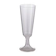 Reusable Clear Champagne Flutes Glasses 145ml Pk 12