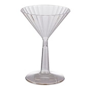 Reusable Clear Plastic Martini Glasses 175ml Pk 12
