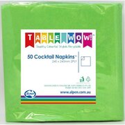 Lime Green Cocktail Napkins 2Ply Pk 50