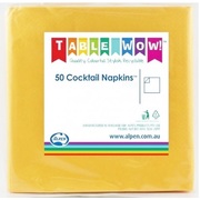 Mustard Yellow 2 Ply Cocktail Napkins (Pk 50)