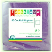 Purple Cocktail Napkins 2Ply Pk 50