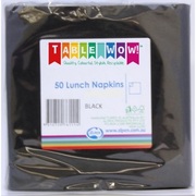 Black Lunch Napkins 2 Ply Pk 50