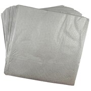 Metallic Silver 2 Ply Paper Lunch Napkins Pk 50