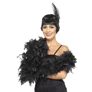 Deluxe Black Feather Boa Pk 1 (FEATHER BOA ONLY)