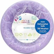 Reusable Lavender Plastic Bowls 18cm (Pk 20)