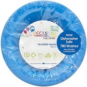 Reusable Royal Blue Plastic Bowls 18cm (Pk 20)