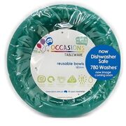 Reusable Green Plastic Bowls 18cm (Pk 20)