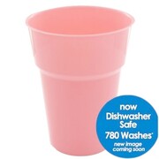 Reusable Light Pink Plastic Cups 285ml Pk 20 