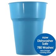 Azure Blue Plastic Cups 285ml Pk20