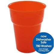 Orange Plastic Cups - 285ml Pk20 