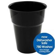 Black Plastic Cups - 285ml Pk20