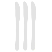 Reusable White Plastic Knives 19cm (Pk 20)