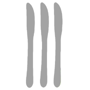 Reusable Silver Plastic Knives 19cm (Pk 20)