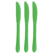 Reusable Lime Green Plastic Knives 19cm (Pk 20)