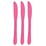 Reusable Magenta Pink Plastic Knives 19cm (Pk 20)