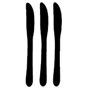 Reusable Black Plastic Knives 19cm (Pk 20)