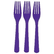 Reusable Purple Plastic Forks 18cm (Pk 20)